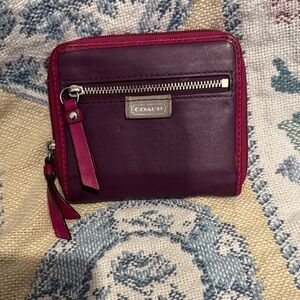 Coach Magenta Leather Women's Wallet